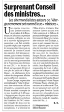 Article de L'Humanité - 20 février 2012 - Conseil des ministres de l'altergouvernement (picto)