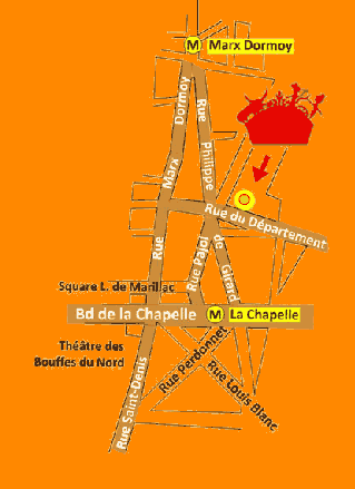Plan d'accès au Théâtre du Grand Parquet