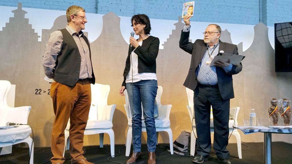 Anne-Françoise de Bruyne recevant le prix Libbylit 2017