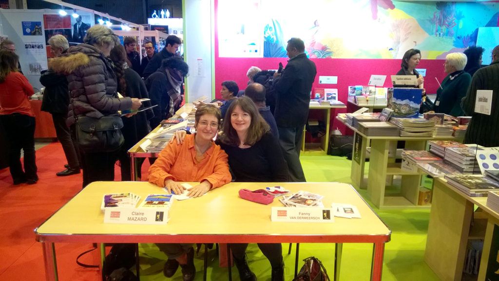 Claire Mazard et Fanny Vandermeersch en dédicace au salon Livre Paris le 17 mars 2018