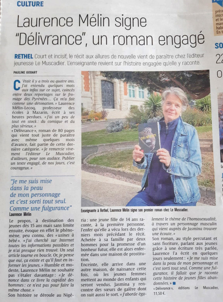 Article des journaux L'union et L'Ardennais sur le livre Délivrance